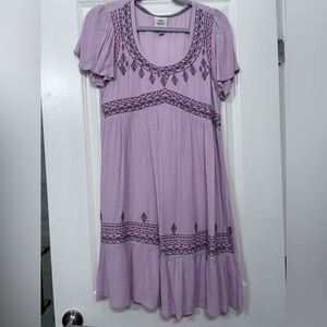 Knox Rose Lavender Mini Dress with Diamond Patterns